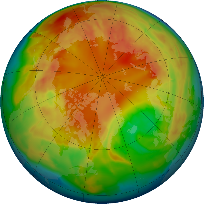 Arctic ozone map for 22 February 2013